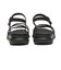 W2084　CROSS GORE SANDAL　BLACK　707566-0001