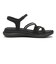 W2084　CROSS GORE SANDAL　BLACK　707566-0001