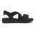 W2085　VELCRO CROSS SANDAL　BLACK　704939-0001