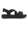 W2085　VELCRO CROSS SANDAL　BLACK　704939-0001