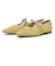 JE-1066　RAFFIA FLAT PUMPS　YELLOW　716142-0002