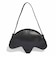 KR1602　U TREFOIL METALLIC PU BAG　BLACK　716390-0001