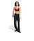 KS9363　W KNIT FIREBIRD TRACKPANT　BLACK/WHITE　715722-0001