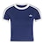 KW2606　W KNITTED TEE　DBLUE/WHITE　715849-0001