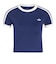 KW2606　W KNITTED TEE　DBLUE/WHITE　715849-0001