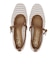JE-5501　MESH FLAT PUMPS　WHITE　716894-0002