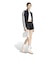 KS9371　W SATIN SST JACKET　BLACK/WHITE　715724-0001