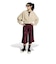 KT2228　W SST DOUBLE LAYERED CROPPEDTT　KHAKI3　715758-0001