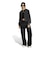 KS9141　W SST DOUBLE LAYERED CROPPEDTT　BLACK　715712-0001