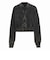 KS9141　W SST DOUBLE LAYERED CROPPEDTT　BLACK　715712-0001