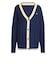 KT1859　W CABLE KNIT CARDIGAN　NIGHTINDIGO　715732-0001