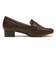W5079　PUFF HEEL LFR 3.5　DK.BROWN　704588-0004