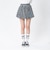 126K3151001　W CHECK BALLOON SKIRT　NAVY　715456-0001