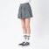 126K3151001　W CHECK BALLOON SKIRT　NAVY　715456-0001
