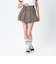 126K3151001　W CHECK BALLOON SKIRT　ORANGE　715456-0003