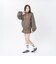 126K3090801　W CHECK ZIP BLOUSON　ORANGE　715455-0003
