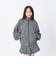 126K3090801　W CHECK ZIP BLOUSON　NAVY　715455-0001