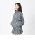 126K3090801　W CHECK ZIP BLOUSON　NAVY　715455-0001
