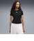 639076　W ESS RIBBED SLIM SHORT TEE　01BK　717911-0001