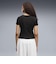639076　W ESS RIBBED SLIM SHORT TEE　01BK　717911-0001