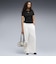 639076　W ESS RIBBED SLIM SHORT TEE　01BK　717911-0001
