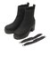 W3072　BELT SIDE GORE SHORT BOOTS8　BLACK　713963-0001
