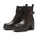 W3072　BELT SIDE GORE SHORT BOOTS8　DK BROWN　713963-0002