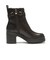 W3072　BELT SIDE GORE SHORT BOOTS8　DK BROWN　713963-0002