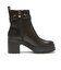 W3072　BELT SIDE GORE SHORT BOOTS8　DK BROWN　713963-0002