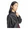 KQ6433　W PLEATHER SST TRACKTOP　BLACK/MAROON　716057-0001