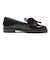 JE-1112　VELVET RIBBON LOAFERS　BLACK　718951-0001