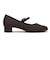 JE-3102　MARY JANE PUMPS 3　BROWN DOT　718948-0002