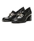 JE-6061　CHUNKY HEEL LOAFERS 6　BLACK　718952-0001