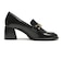 JE-6061　CHUNKY HEEL LOAFERS 6　BLACK　718952-0001
