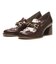 JE-6061　CHUNKY HEEL LOAFERS 6　BROWN　718952-0002