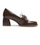 JE-6061　CHUNKY HEEL LOAFERS 6　BROWN　718952-0002
