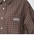 126K3071101　W DRAWSTRING CHECK SHIRT　BROWN　717835-0002