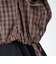 126K3071101　W DRAWSTRING CHECK SHIRT　BROWN　717835-0002