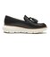 W36400　W ZG REXANNA TASSEL LOAFERS　BLACK LEATHER　720526-0001