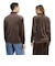 LC5961　U VELOUR LS POLO　*DARKBROWN　716482-0001