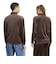 LC5961　U VELOUR LS POLO　*DARKBROWN　716482-0001