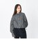 126K3071101　W DRAWSTRING CHECK SHIRT　BLACK　717835-0001