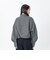 126K3071101　W DRAWSTRING CHECK SHIRT　BLACK　717835-0001
