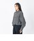 126K3071101　W DRAWSTRING CHECK SHIRT　BLACK　717835-0001
