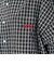 126K3071101　W DRAWSTRING CHECK SHIRT　BLACK　717835-0001