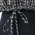 126K3071101　W DRAWSTRING CHECK SHIRT　BLACK　717835-0001