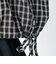 126K3071101　W DRAWSTRING CHECK SHIRT　BLACK　717835-0001
