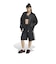 KQ6435　W PLEATHER SST OVERSIZED TT　BLACK/MAROON　716059-0001