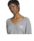 IA4446　W ESS KNIT SWEATSHIRT　MGREYHEATHER　716032-0001