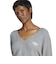 IA4446　W ESS KNIT SWEATSHIRT　MGREYHEATHER　716032-0001